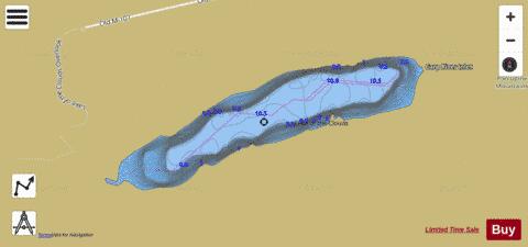 Clouds, Lake of the depth contour Map - i-Boating App