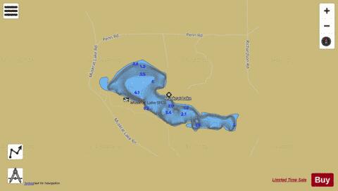 Muskrat Lake depth contour Map - i-Boating App