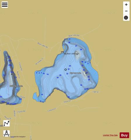 Big Bear Lake depth contour Map - i-Boating App