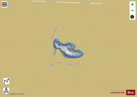 Caulkins Lake depth contour Map - i-Boating App