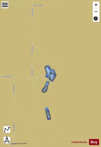 Porcupine Lake #2 depth contour Map - i-Boating App