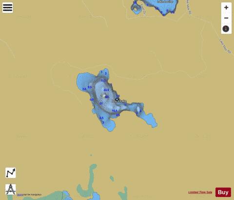 Drum Lake depth contour Map - i-Boating App