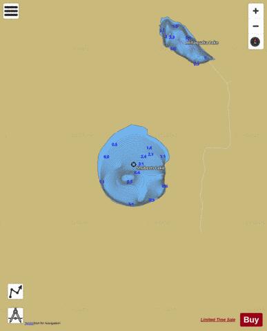 Shuberts Lake depth contour Map - i-Boating App