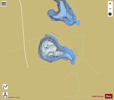 Steuben Lake depth contour Map - i-Boating App