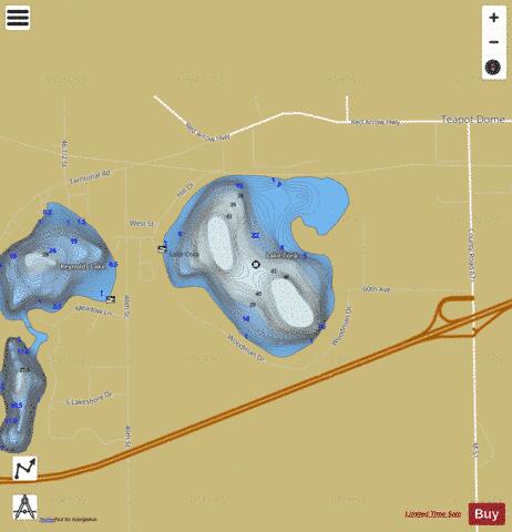 Cora, Lake depth contour Map - i-Boating App