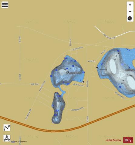 Reynolds Lake depth contour Map - i-Boating App