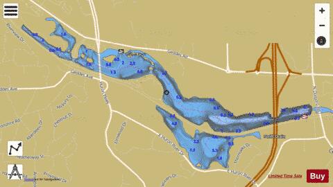 Geddes Pond depth contour Map - i-Boating App