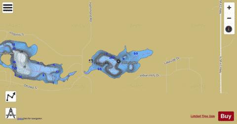 Carter Lake depth contour Map - i-Boating App