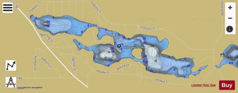 Algonquin Lake depth contour Map - i-Boating App