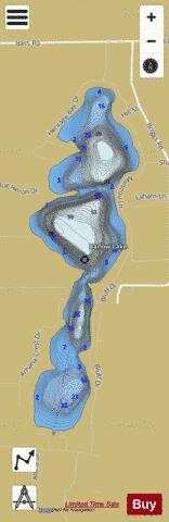 Barlow Lake depth contour Map - i-Boating App
