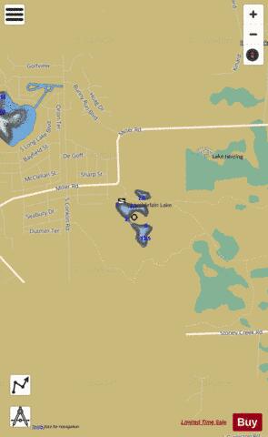 Chamberlain Lakes depth contour Map - i-Boating App