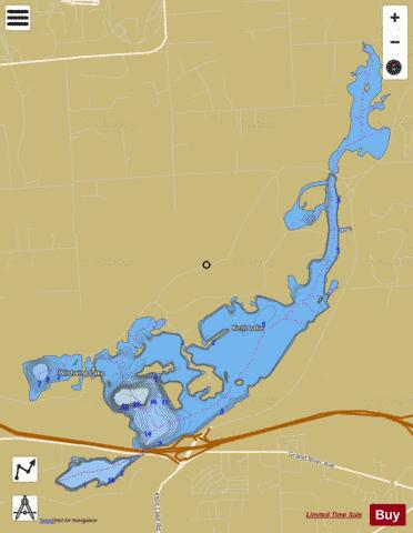 Kent Lake depth contour Map - i-Boating App