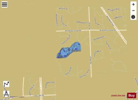 Orange Lake depth contour Map - i-Boating App