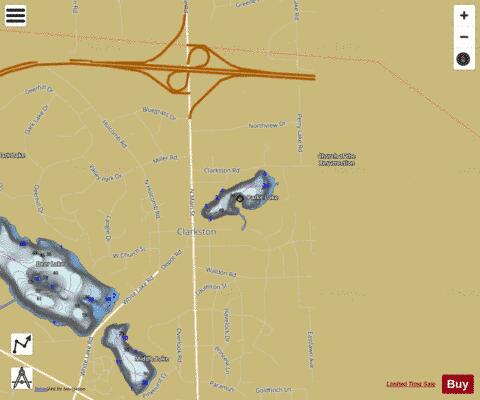 Parke Lake depth contour Map - i-Boating App
