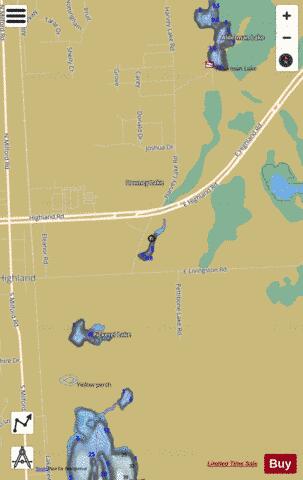 Pettibone Trout Lake depth contour Map - i-Boating App