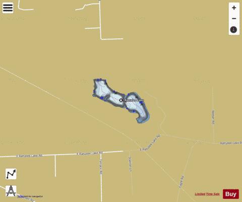 Rattalee Lake depth contour Map - i-Boating App