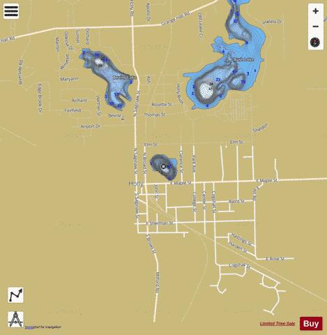 Simonson Lake depth contour Map - i-Boating App