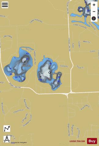 Sugden Lake depth contour Map - i-Boating App