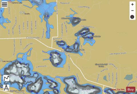 Wormer Lake depth contour Map - i-Boating App