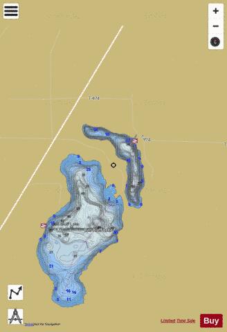 Little Ball Bluff depth contour Map - i-Boating App