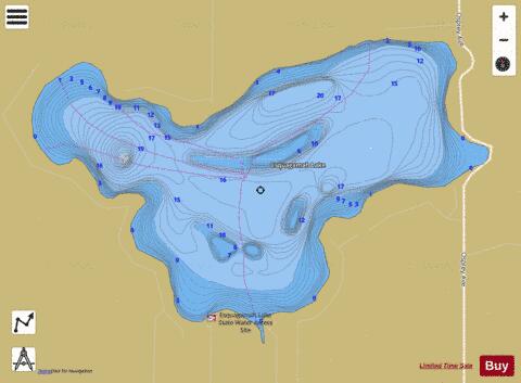 Esquagamah depth contour Map - i-Boating App