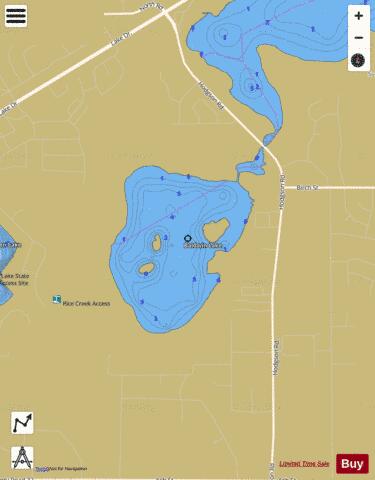 Baldwin depth contour Map - i-Boating App