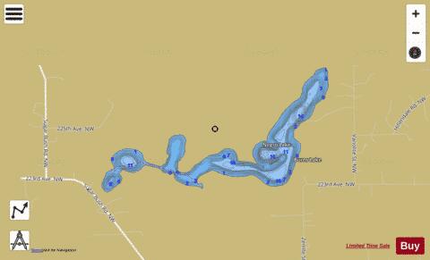 Burns depth contour Map - i-Boating App