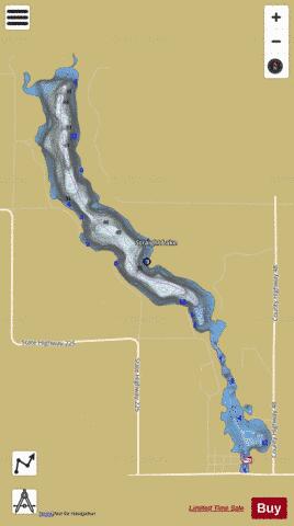 Straight depth contour Map - i-Boating App