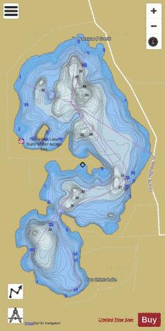 Two Inlets depth contour Map - i-Boating App