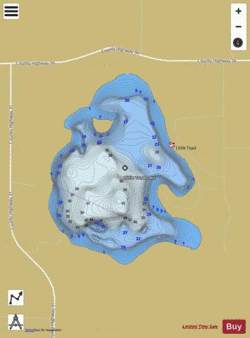 Little Toad depth contour Map - i-Boating App