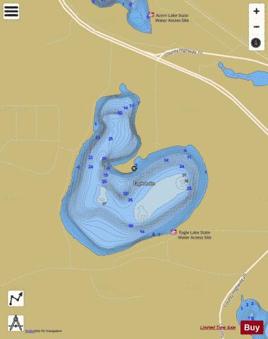 Eagle depth contour Map - i-Boating App