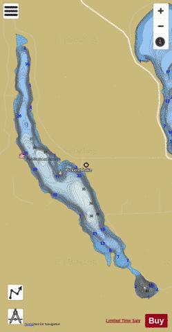 Pickerel depth contour Map - i-Boating App