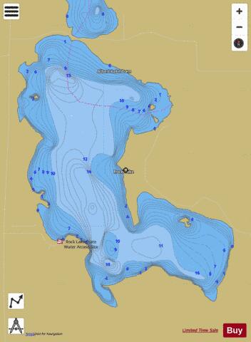 Rock depth contour Map - i-Boating App