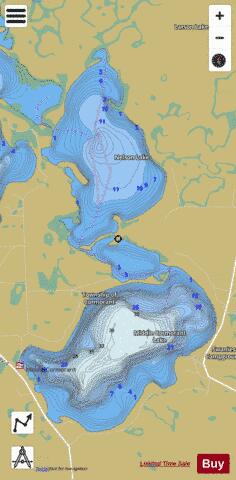 Middle Cormorant depth contour Map - i-Boating App