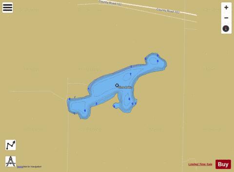 Lime depth contour Map - i-Boating App