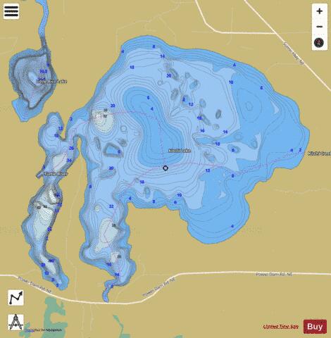 Kitchi depth contour Map - i-Boating App