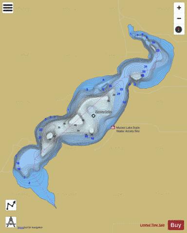 Moose depth contour Map - i-Boating App