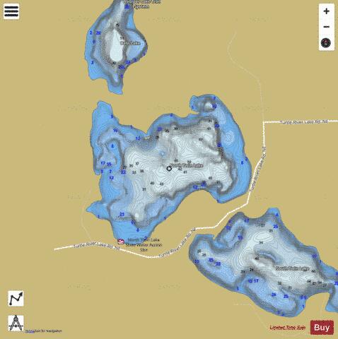 North Twin depth contour Map - i-Boating App