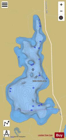 Little Turtle depth contour Map - i-Boating App