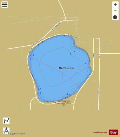 East Toqua depth contour Map - i-Boating App