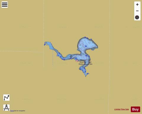 Wellner-Hageman Reservoir depth contour Map - i-Boating App