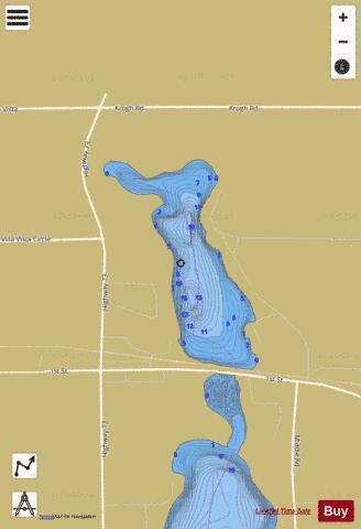 Upper (North) Island depth contour Map - i-Boating App