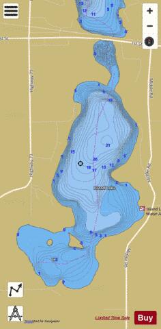 Lower (South) Island depth contour Map - i-Boating App