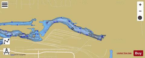 Knife Falls Reservoir depth contour Map - i-Boating App