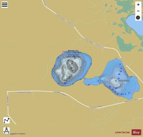 West Auburn depth contour Map - i-Boating App