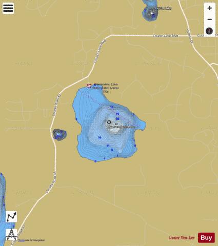Wassermann depth contour Map - i-Boating App