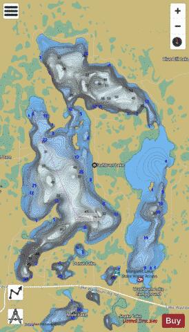 Washburn depth contour Map - i-Boating App