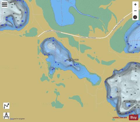 Little Bass depth contour Map - i-Boating App