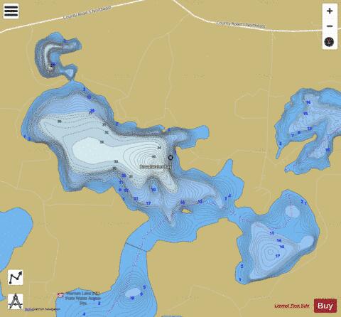 Broadwater Bay depth contour Map - i-Boating App