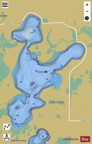 Hattie depth contour Map - i-Boating App